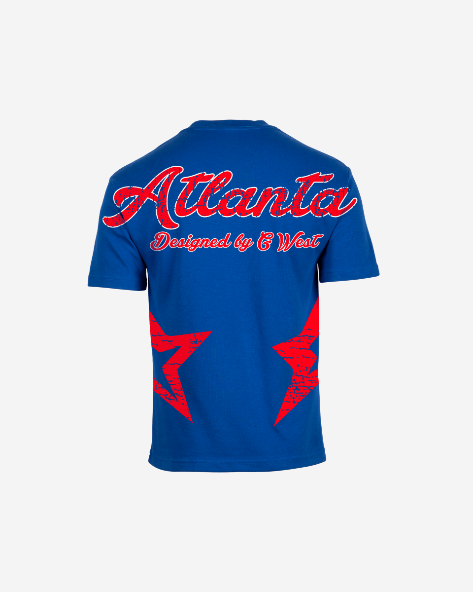 G West Oversized Atlanta Logo Royal Tee - G West
