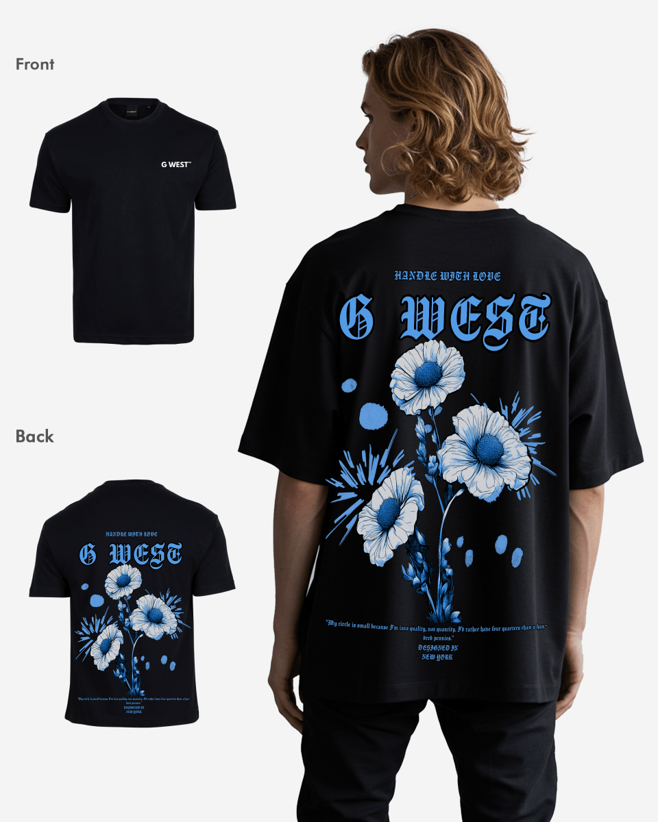 G West Oversized Blue Garden Tee - G West