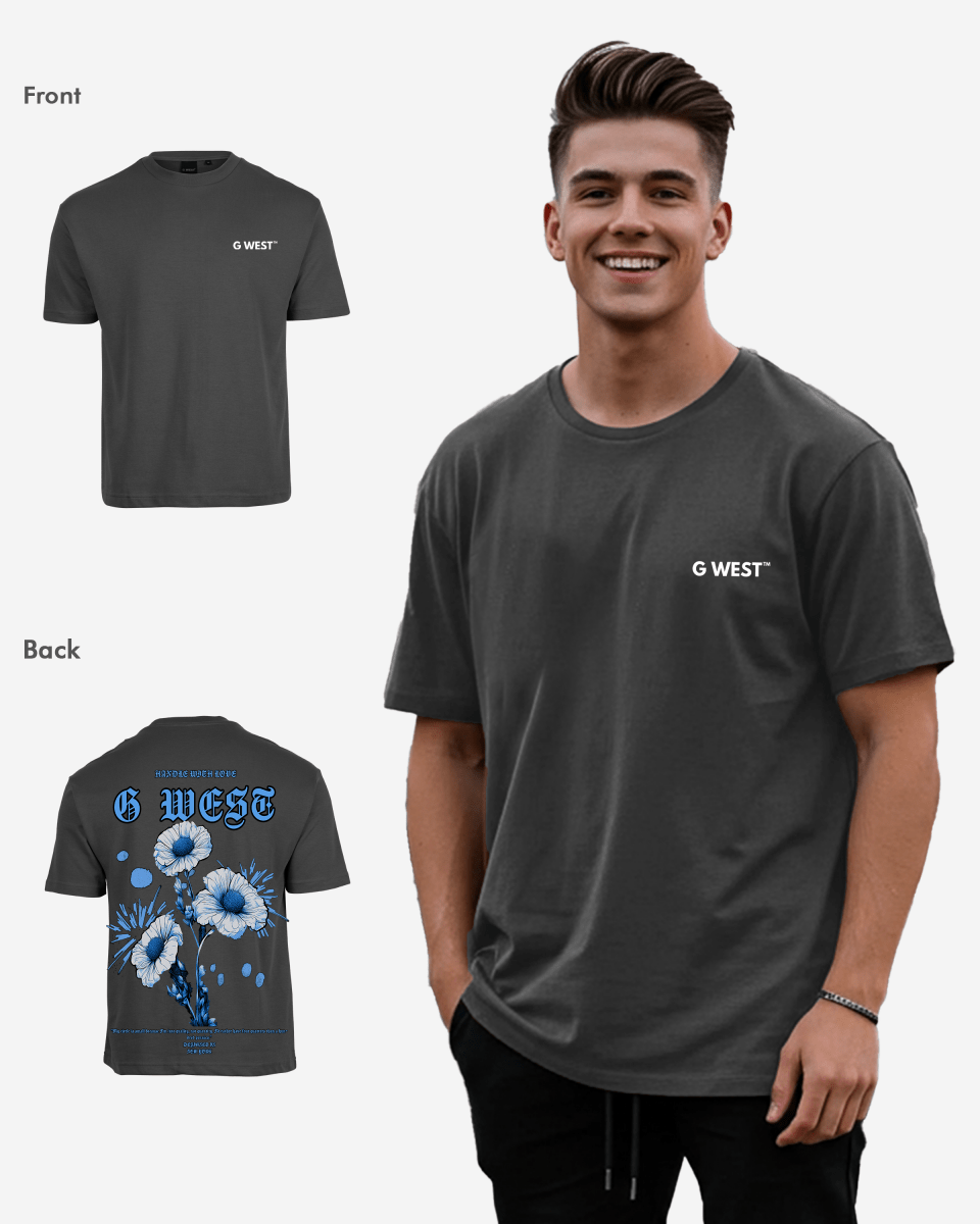 G West Oversized Blue Garden Tee - G West