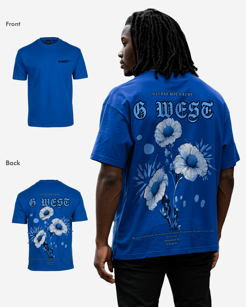 G West Oversized Blue Garden Tee - G West
