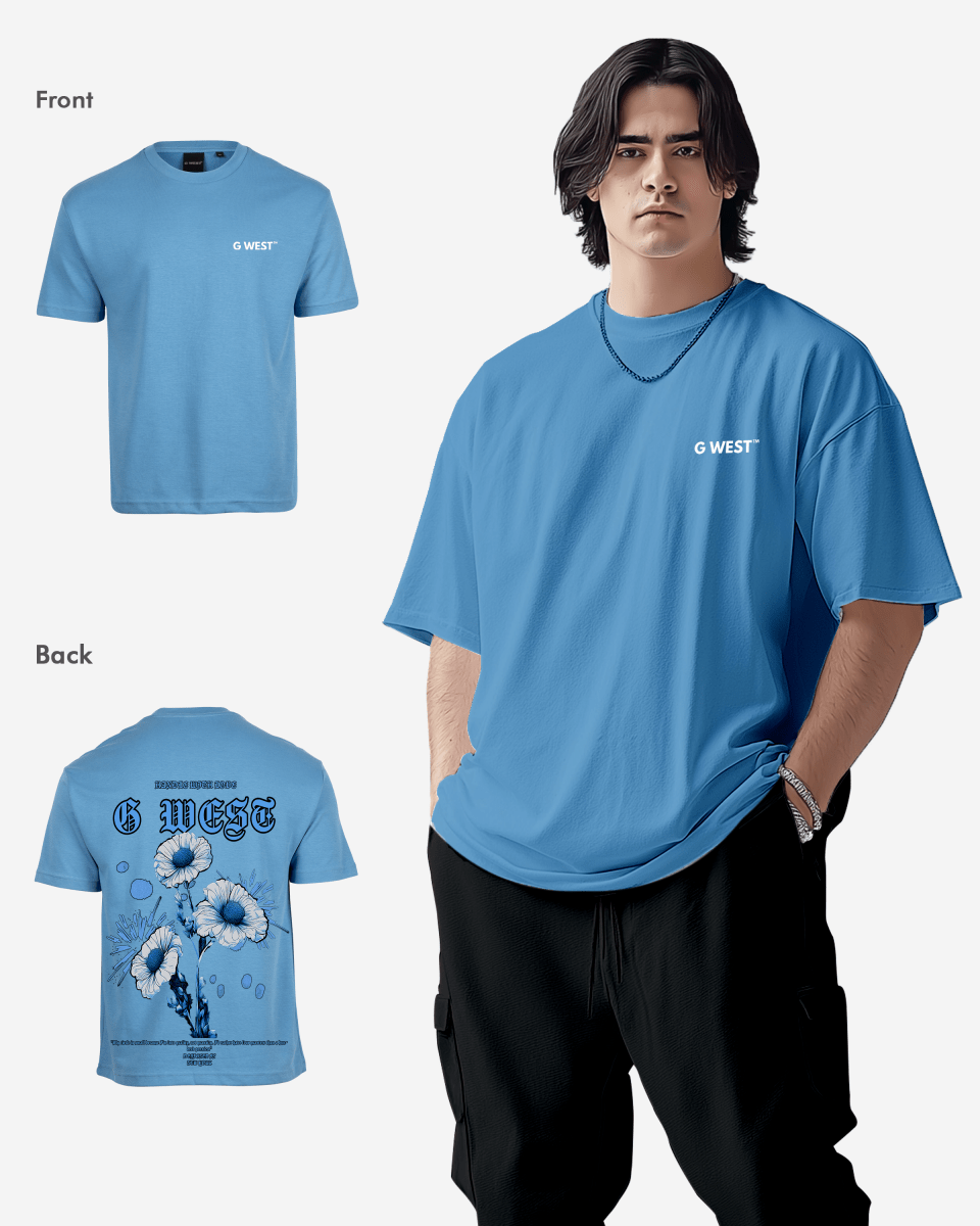 G West Oversized Blue Garden Tee - G West