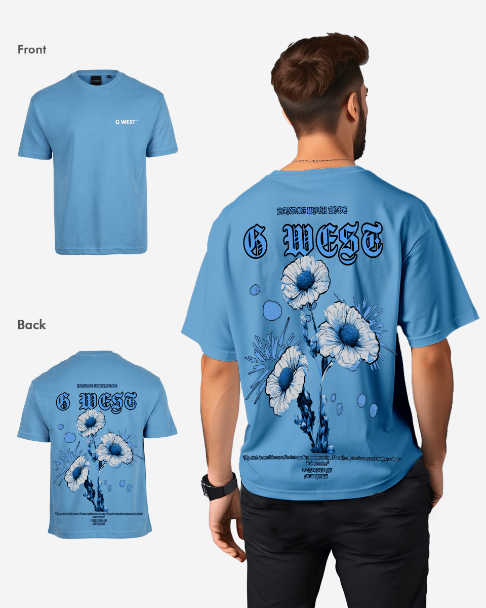 G West Oversized Blue Garden Tee - G West
