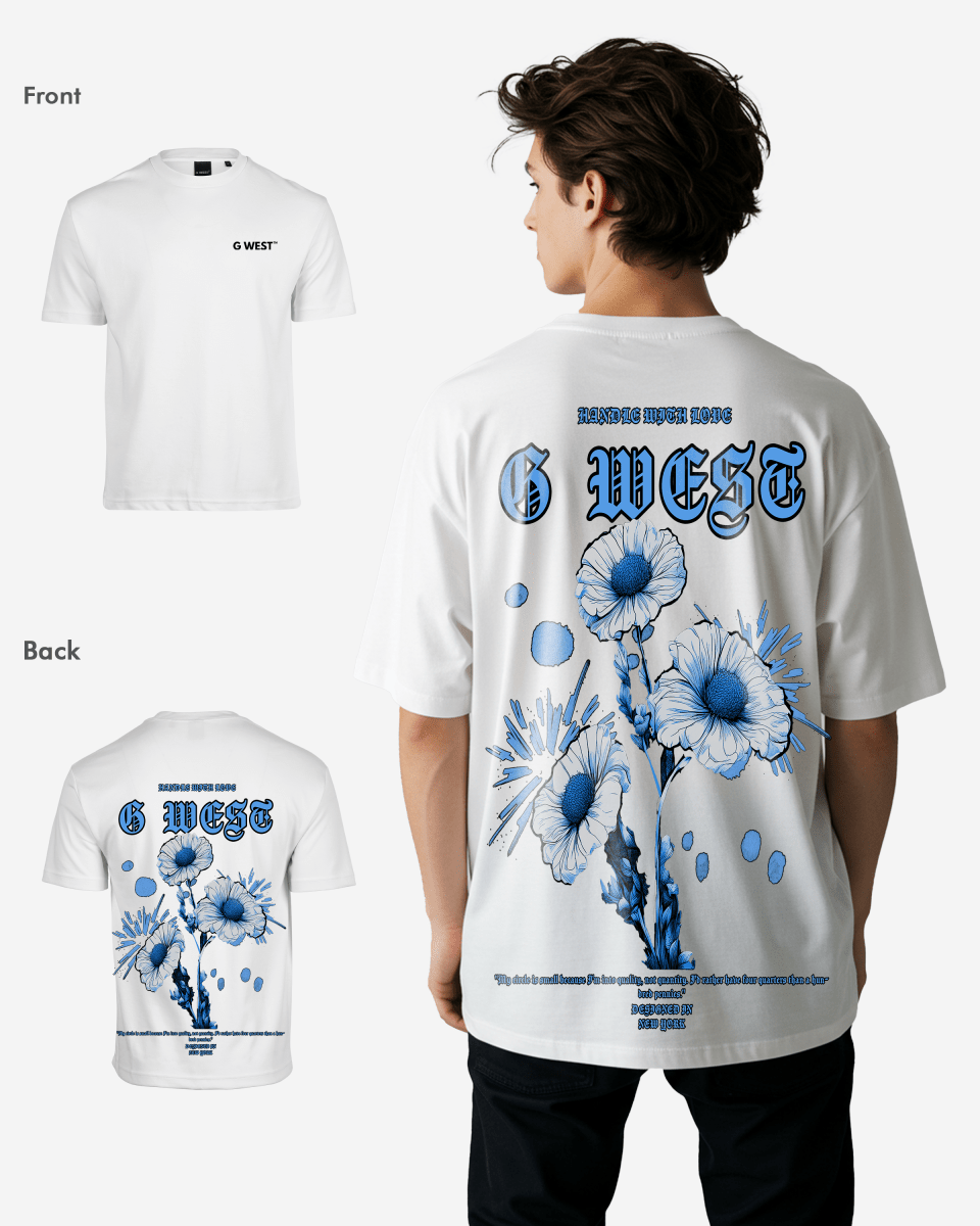 G West Oversized Blue Garden Tee - G West