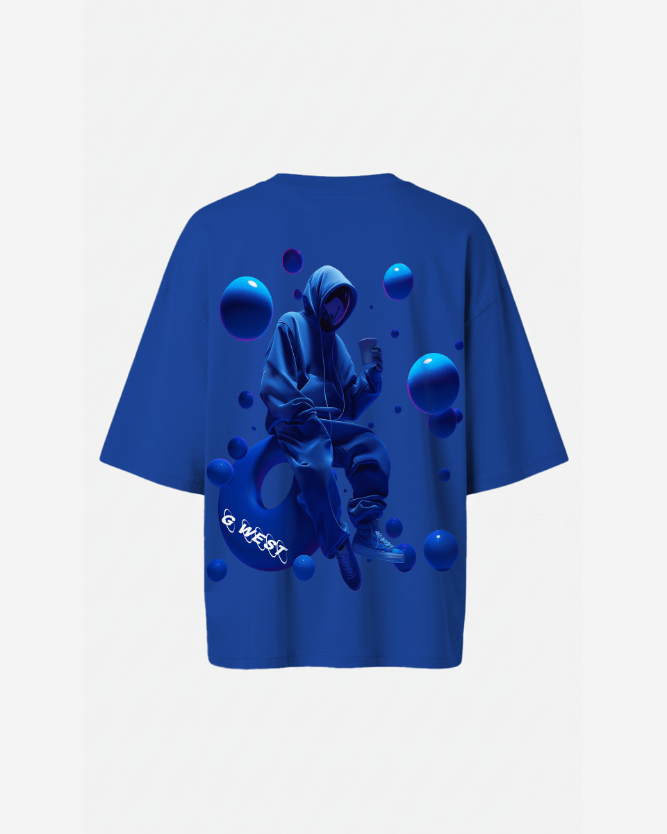 G West Oversized Blue Man Tee - WOMEN - G West