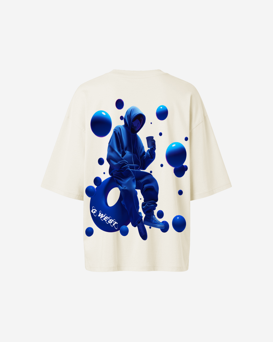 G West Oversized Blue Man Tee - WOMEN - G West