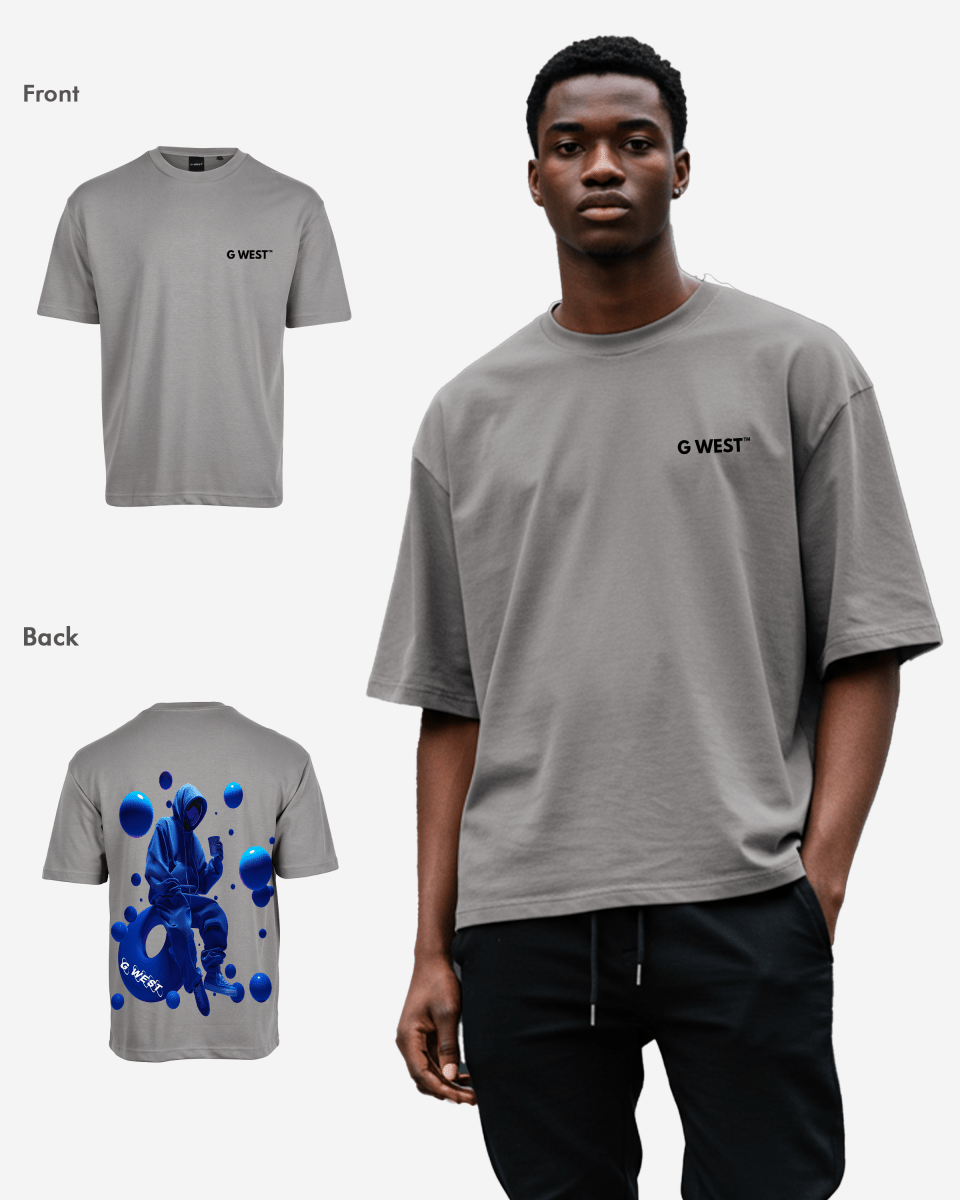 G West Oversized Blue Man Tee - G West