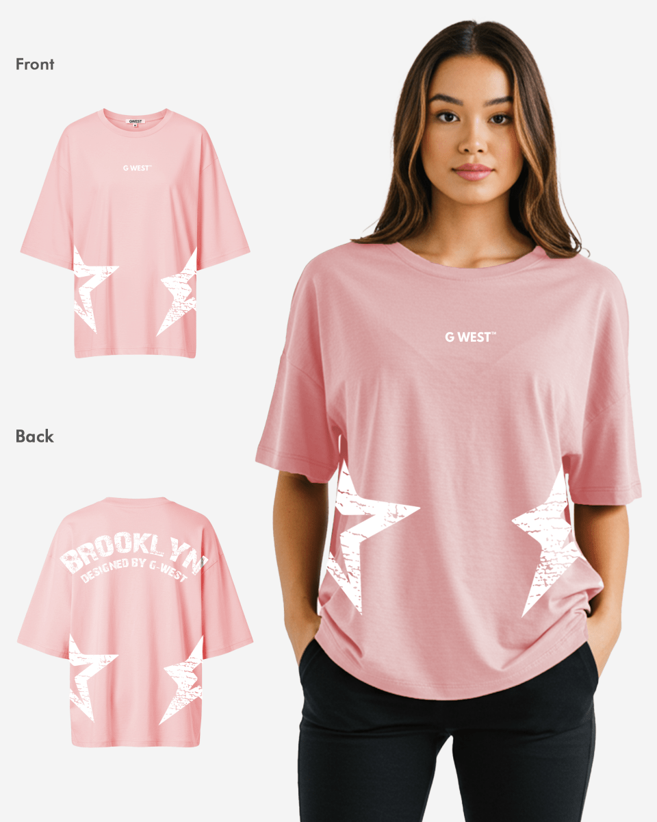 G West Oversized Brooklyn Arch Logo Tee - WOMEN - G West