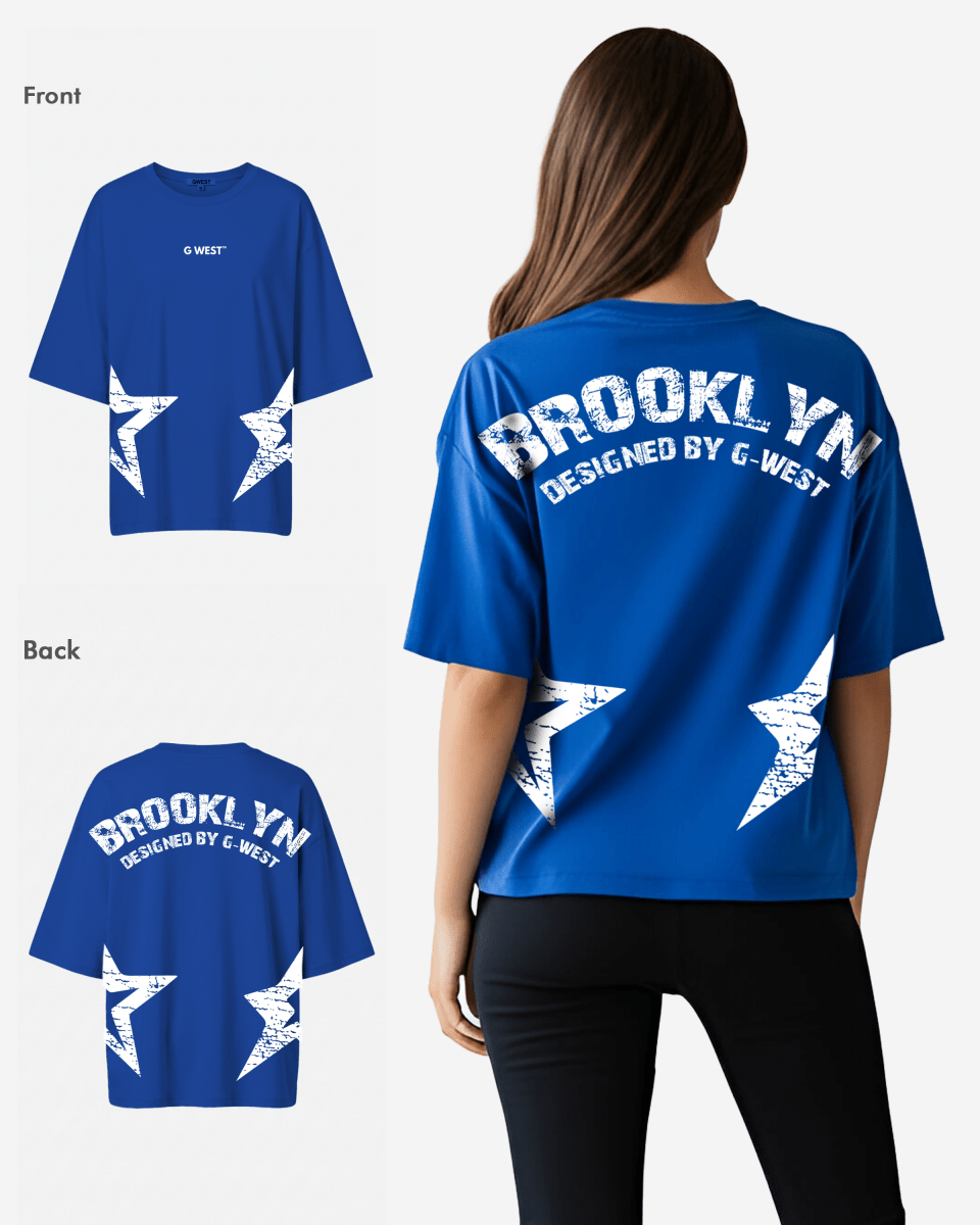 G West Oversized Brooklyn Arch Logo Tee - WOMEN - G West