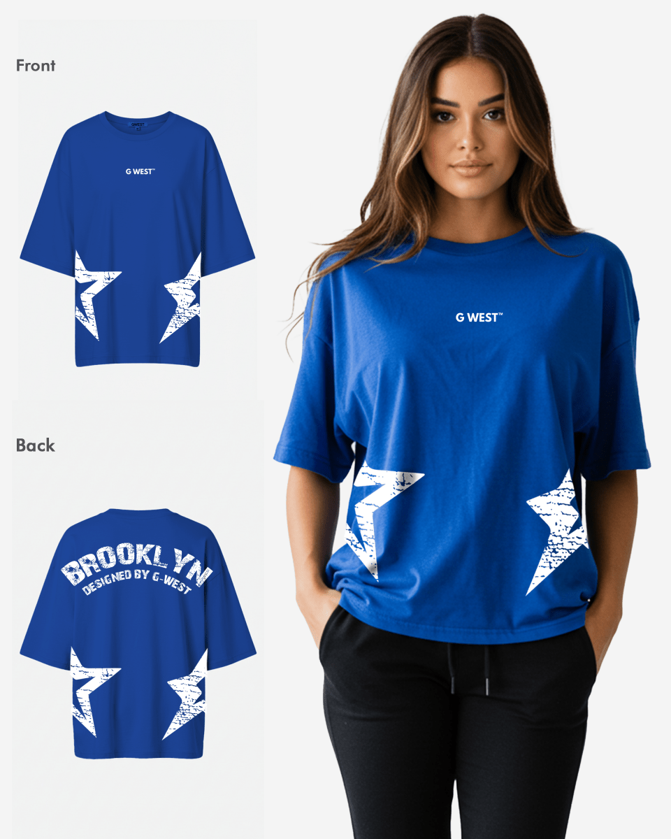 G West Oversized Brooklyn Arch Logo Tee - WOMEN - G West