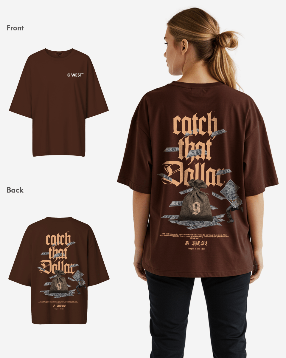 G West Oversized Catch That Dollar Life Style Tee - WOMEN - G West