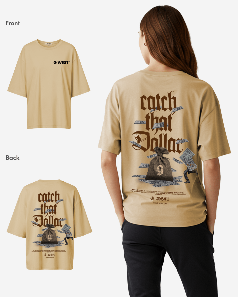 G West Oversized Catch That Dollar Life Style Tee - WOMEN - G West