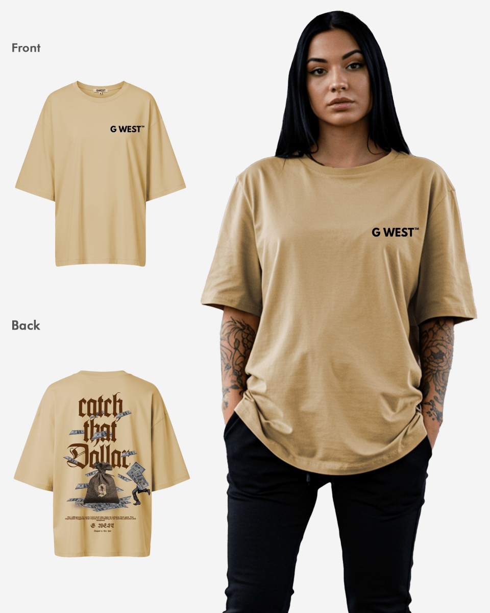 G West Oversized Catch That Dollar Life Style Tee - WOMEN - G West