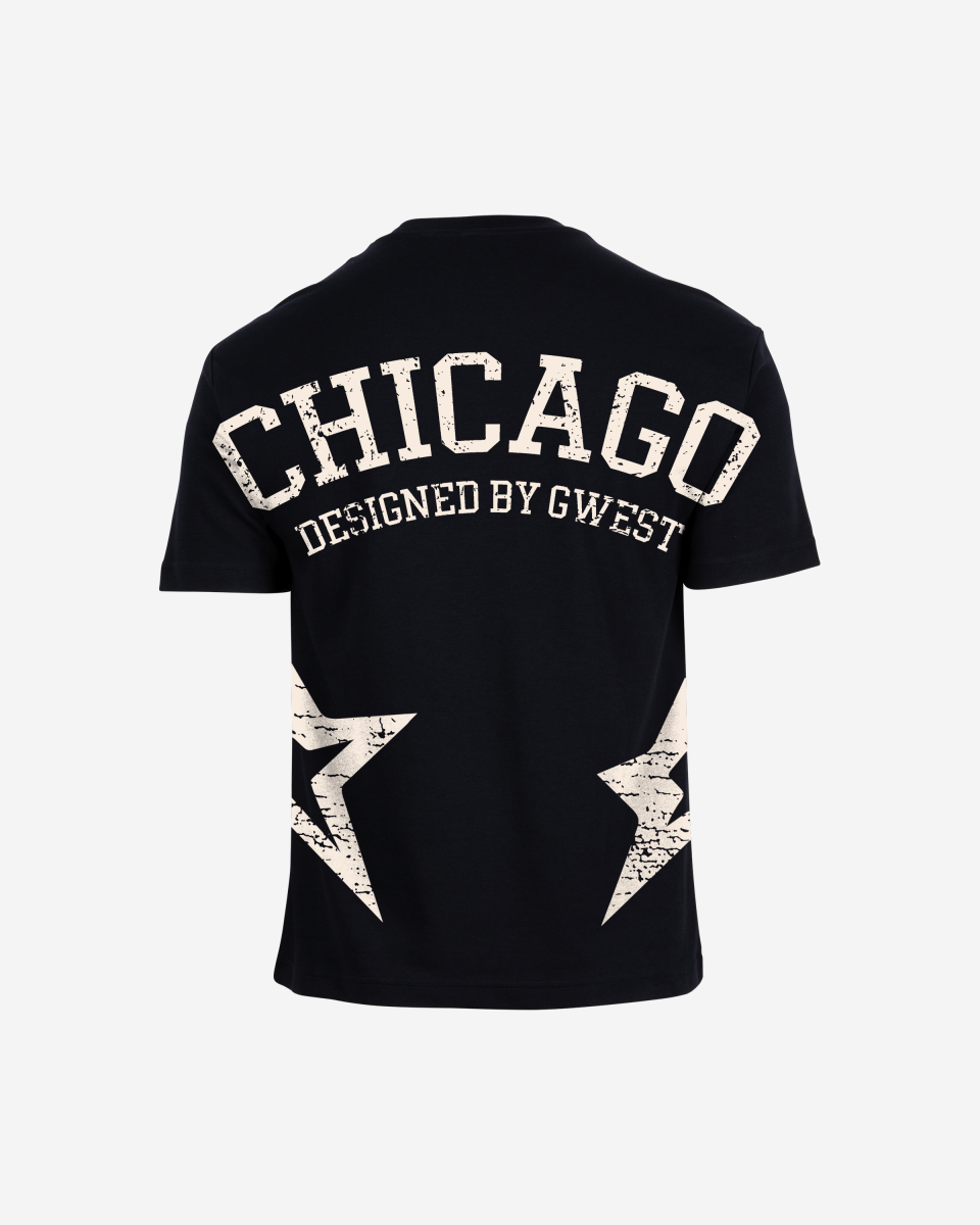 G West Oversized Chicago Arch Logo Tee Gwdtfl9054 - 2 Colors - G West