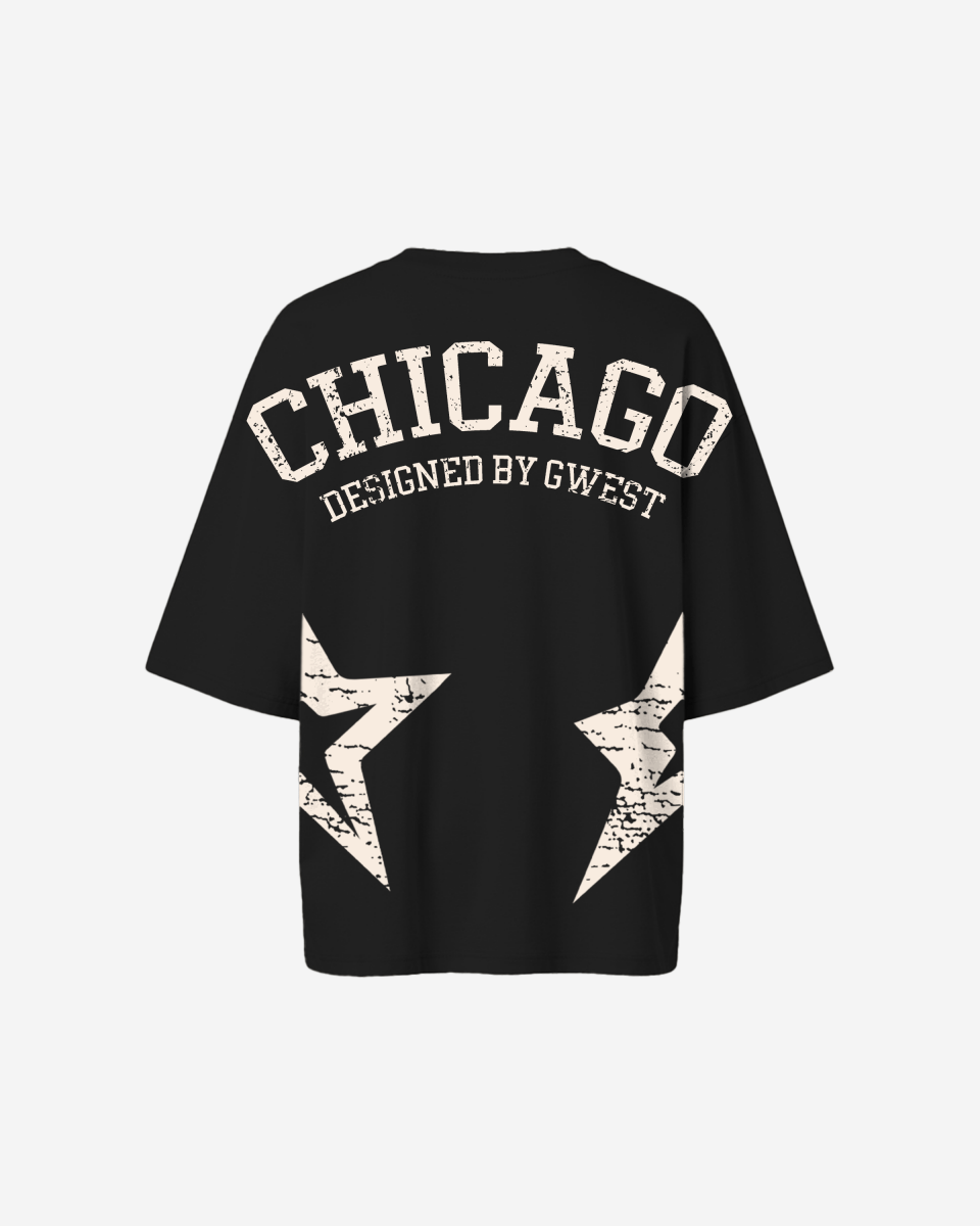 G West Oversized Chicago Arch Logo Tee - WOMEN - G West