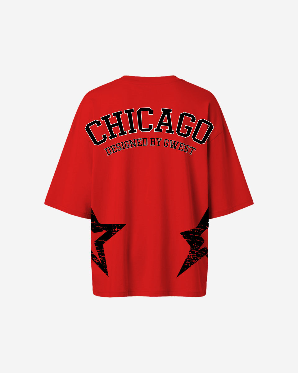 G West Oversized Chicago Arch Logo Tee - WOMEN - G West