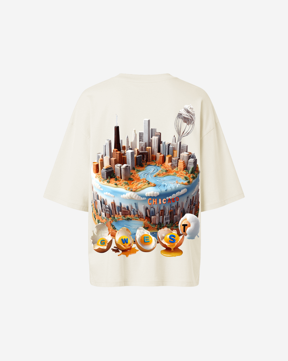 G WEST OVERSIZED CHICAGO CAKE TEE - WOMEN - G West
