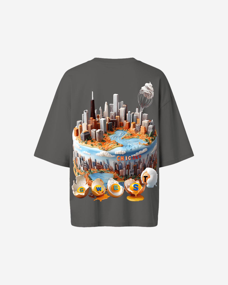 G WEST OVERSIZED CHICAGO CAKE TEE - WOMEN - G West