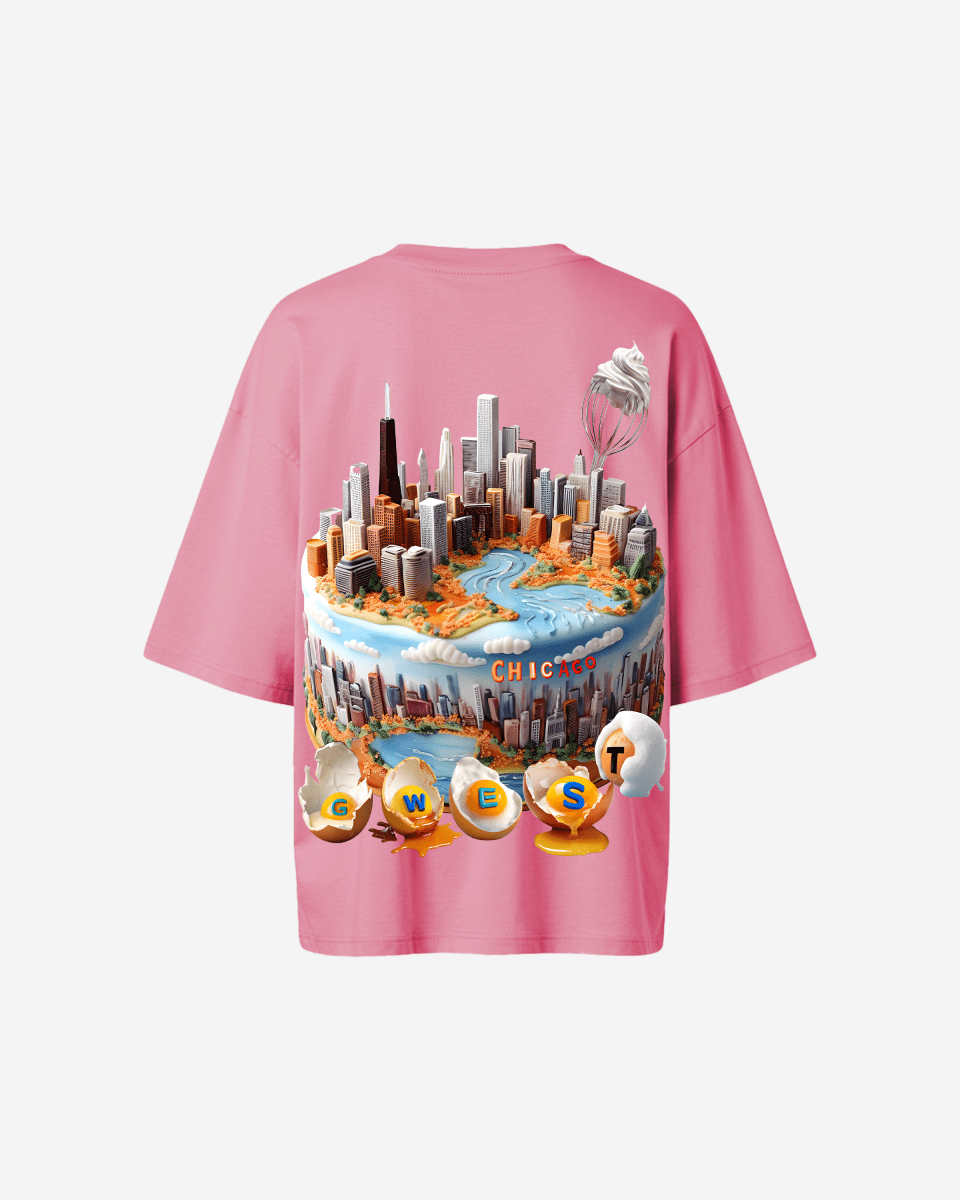 G WEST OVERSIZED CHICAGO CAKE TEE - WOMEN - G West
