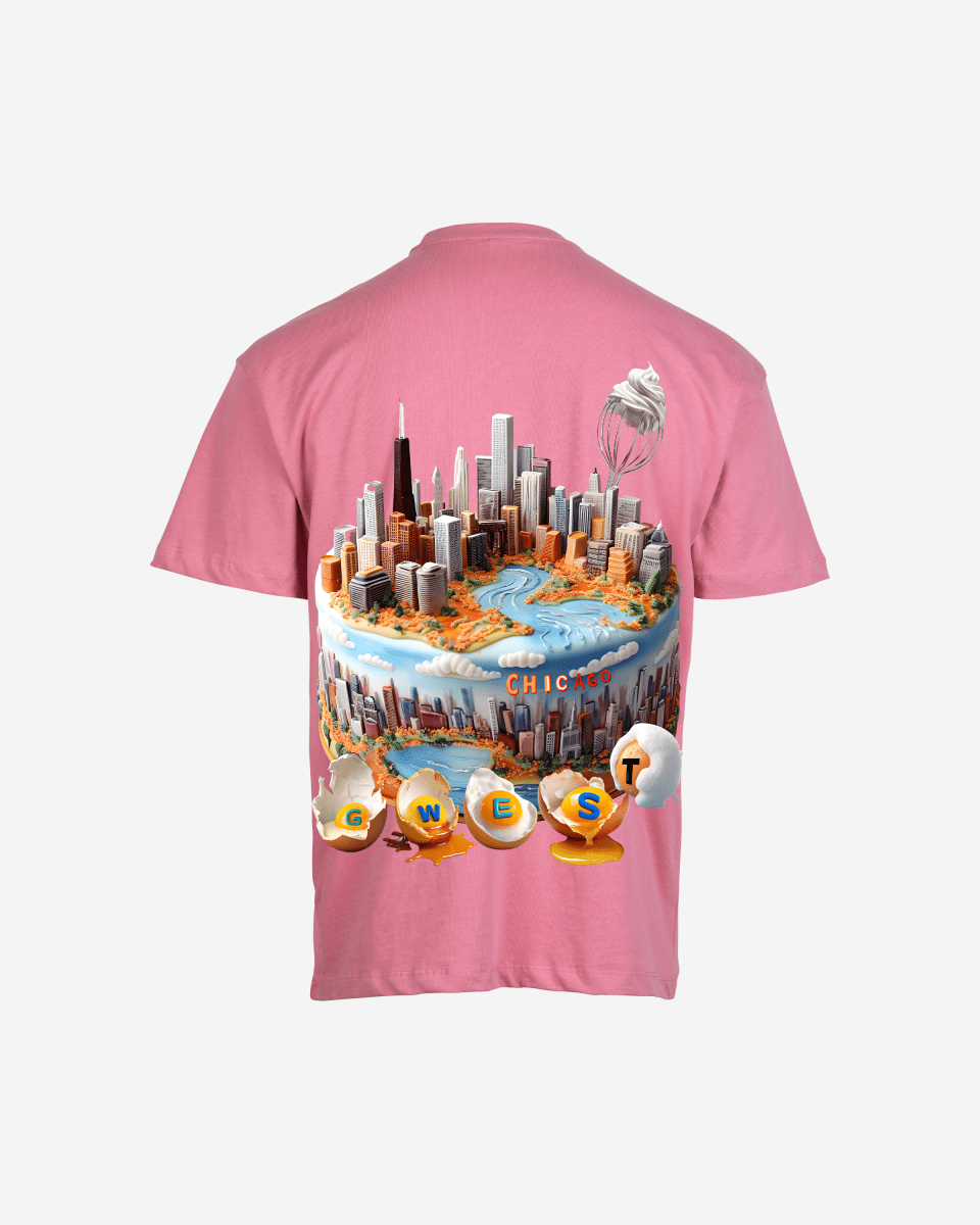 G WEST OVERSIZED CHICAGO CAKE TEE - G West