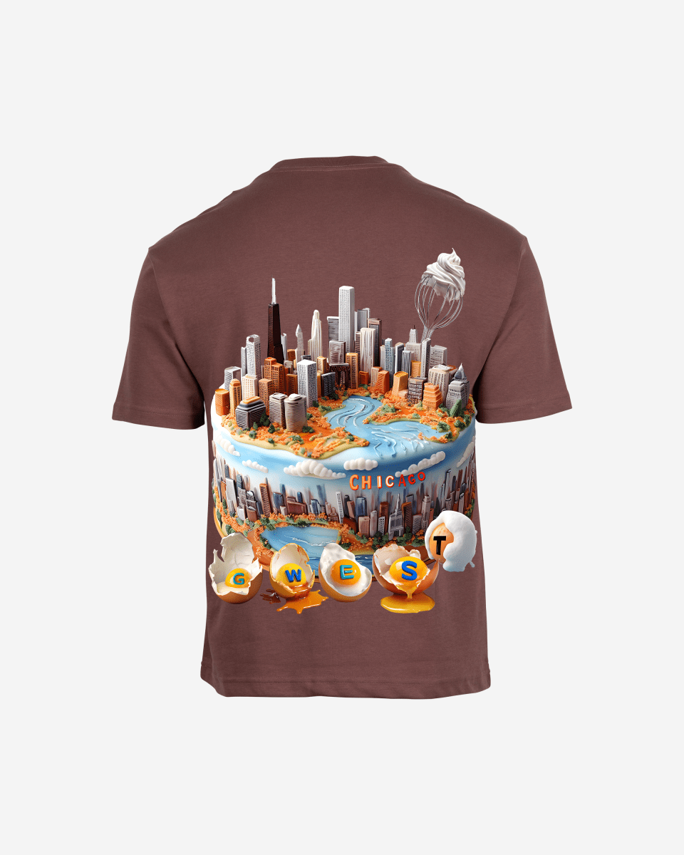 G WEST OVERSIZED CHICAGO CAKE TEE - G West