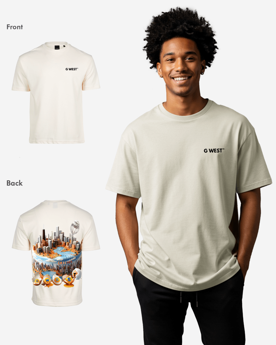 G WEST OVERSIZED CHICAGO CAKE TEE - G West
