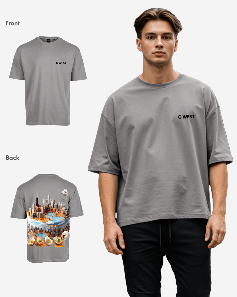 G WEST OVERSIZED CHICAGO CAKE TEE - G West