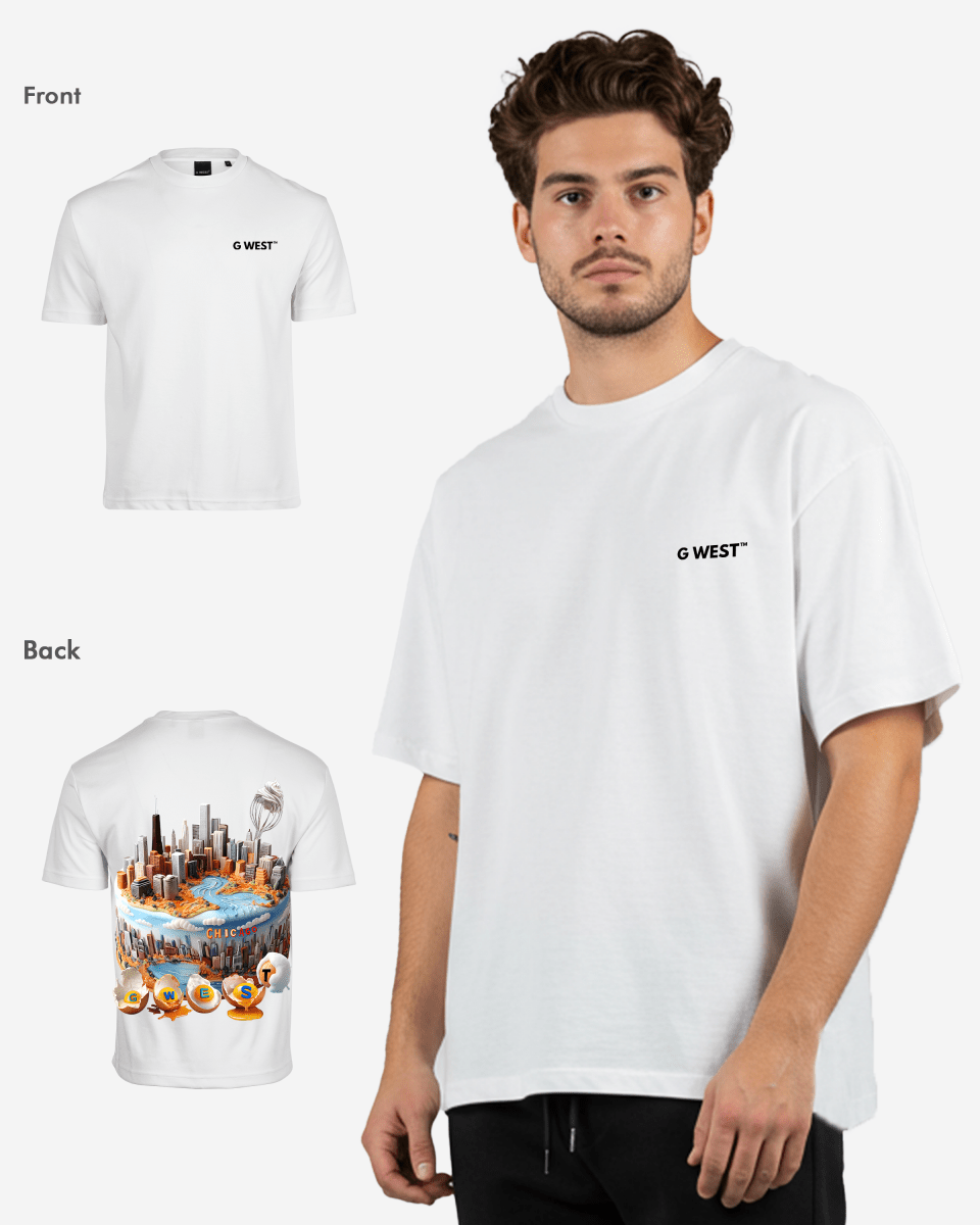 G WEST OVERSIZED CHICAGO CAKE TEE - G West