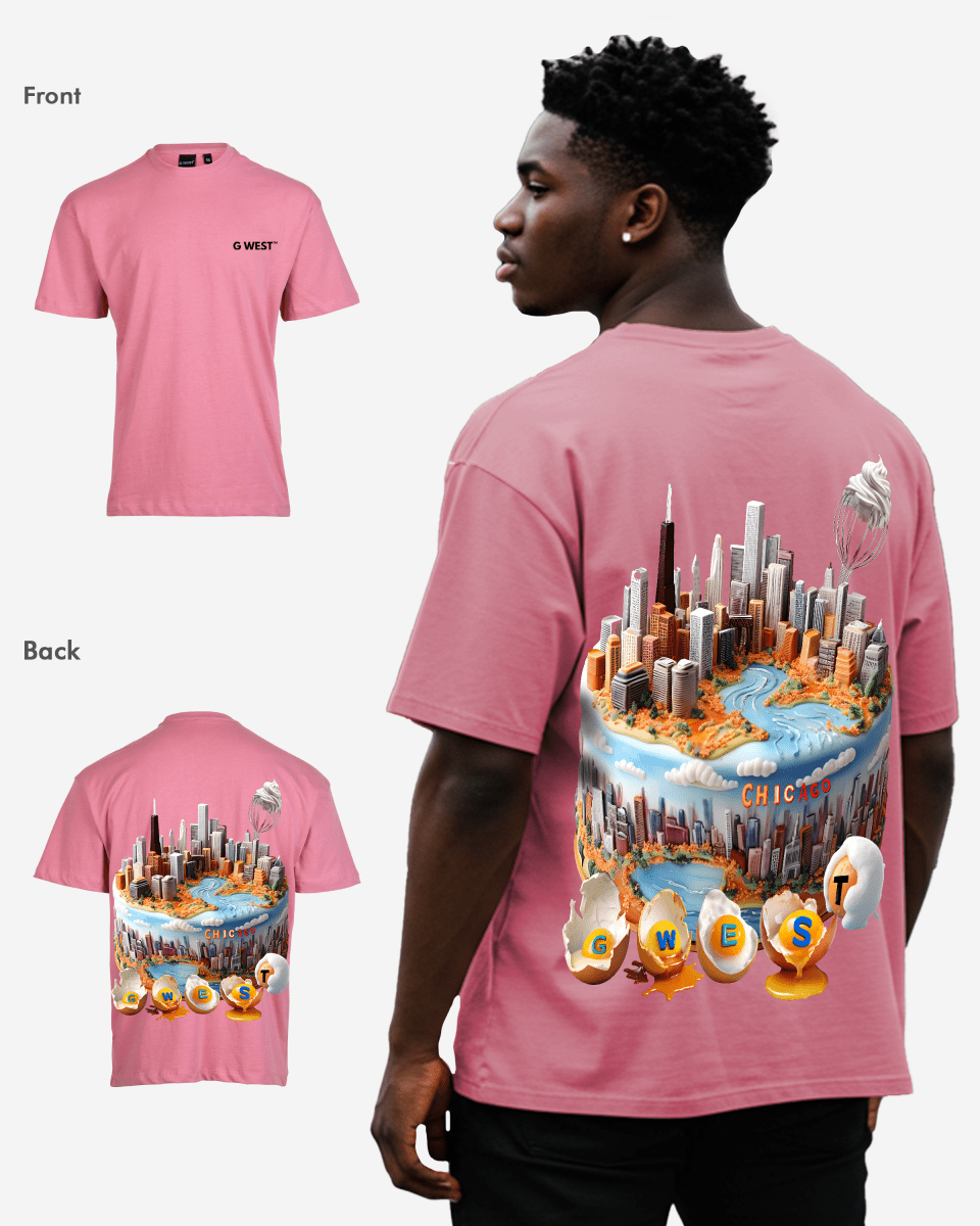 G WEST OVERSIZED CHICAGO CAKE TEE - G West