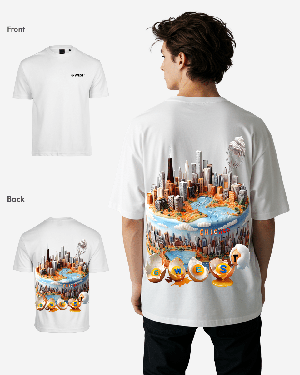 G WEST OVERSIZED CHICAGO CAKE TEE - G West