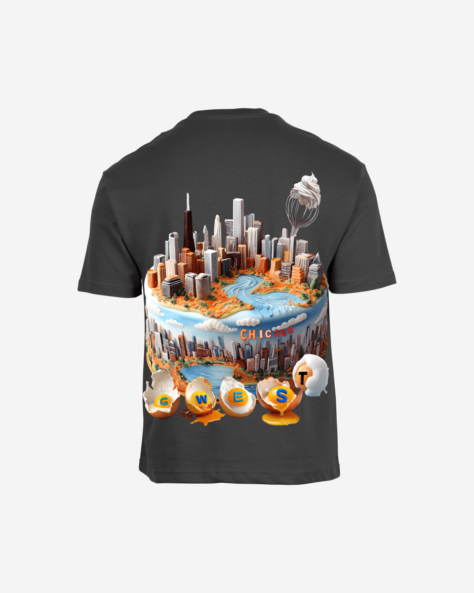G WEST OVERSIZED CHICAGO CAKE TEE - G West