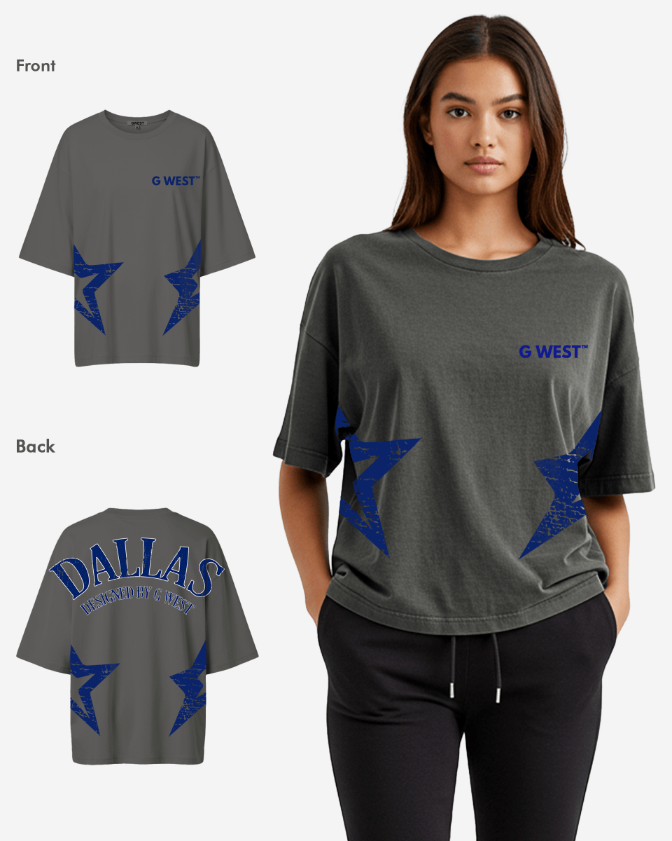 G West Oversized Dallas Logo Tee - WOMEN - G West