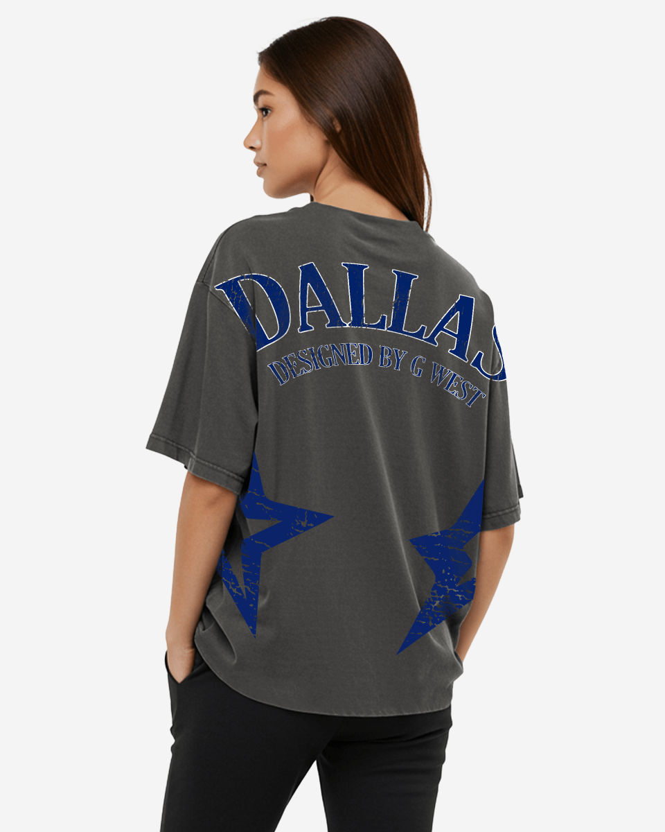 G West Oversized Dallas Logo Tee - WOMEN - G West