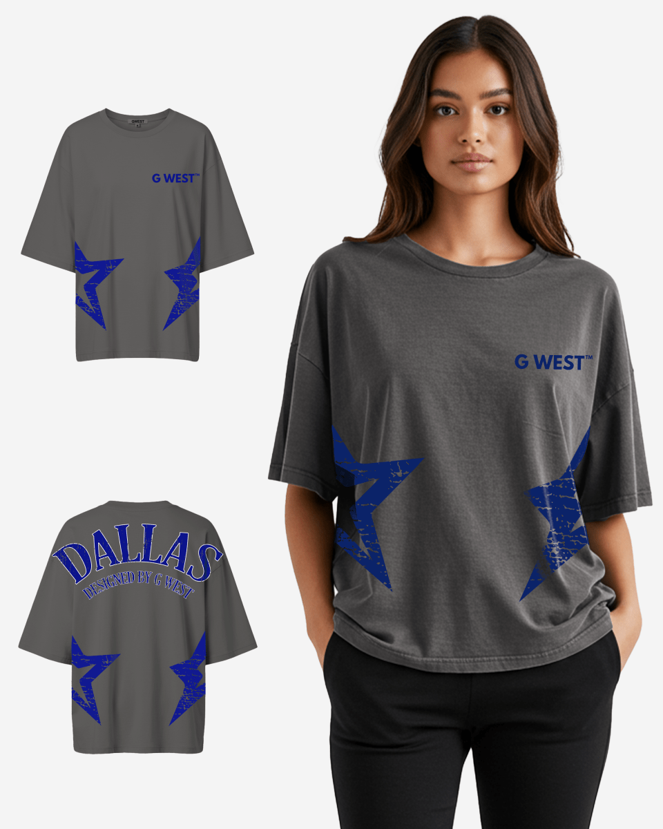 G West Oversized Dallas Logo Tee - WOMEN - G West