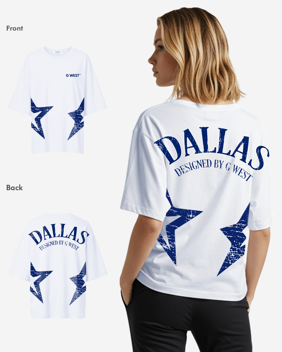 G West Oversized Dallas Logo Tee - WOMEN - G West