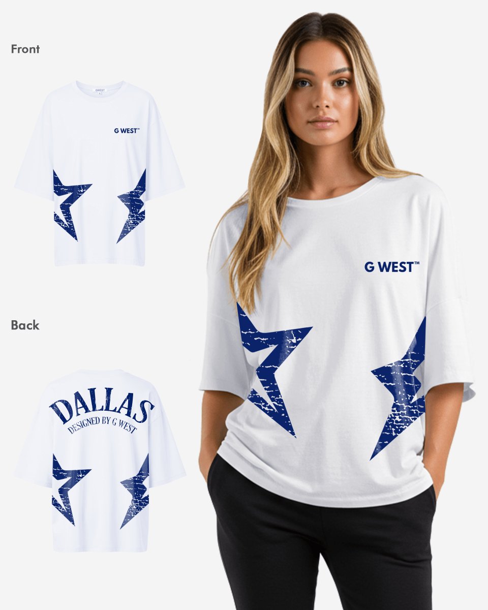 G West Oversized Dallas Logo Tee - WOMEN - G West