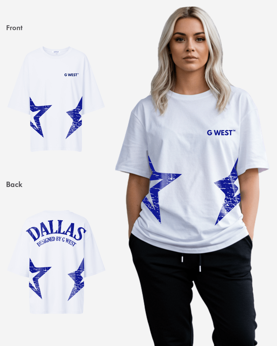G West Oversized Dallas Logo Tee - WOMEN - G West