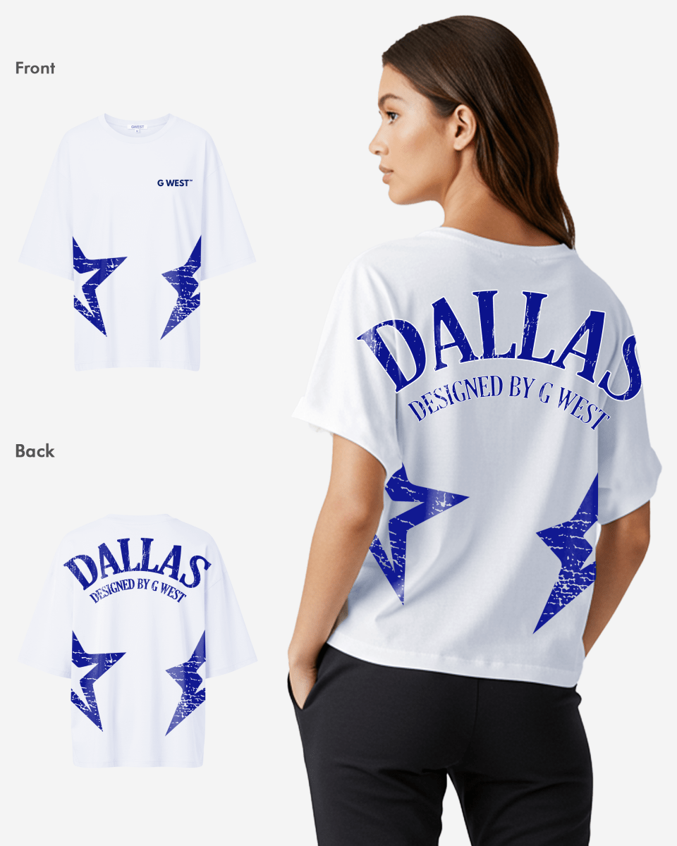 G West Oversized Dallas Logo Tee - WOMEN - G West
