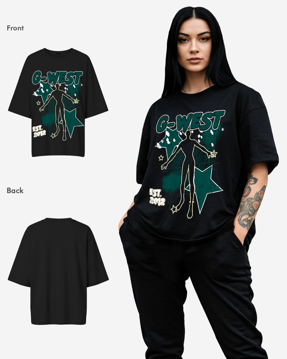 G West Oversized Dazzling Dynamo Tee 2 color - WOMEN - G West