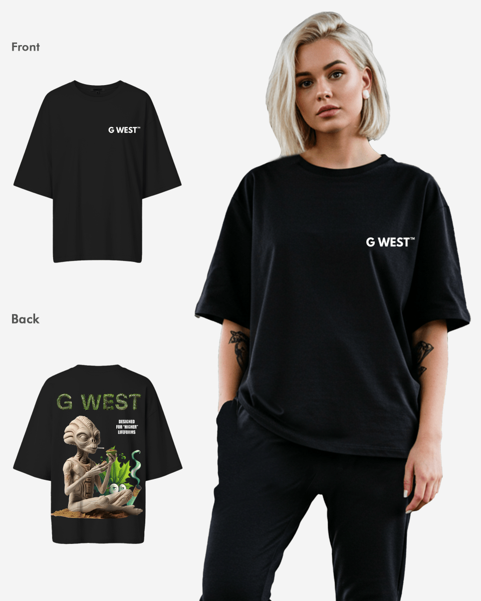 G West Oversized Designed For Higher Lifeforms Tee - WOMEN - G West