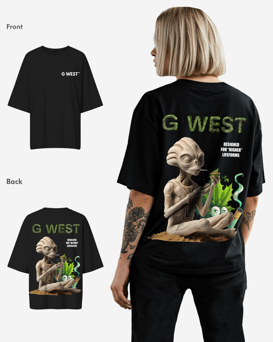 G West Oversized Designed For Higher Lifeforms Tee - WOMEN - G West