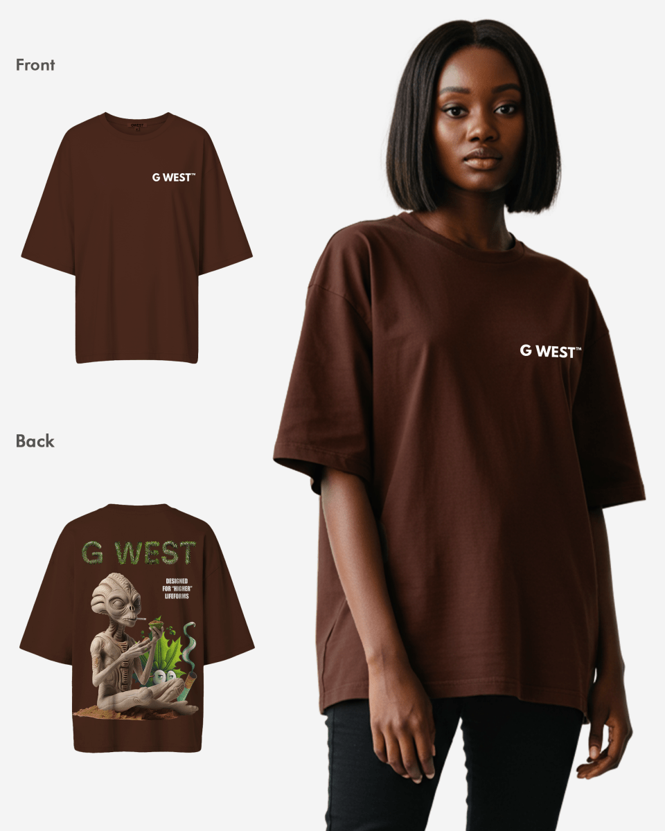 G West Oversized Designed For Higher Lifeforms Tee - WOMEN - G West
