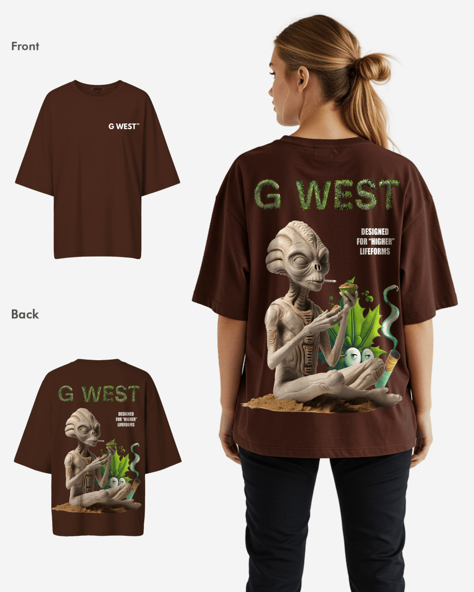 G West Oversized Designed For Higher Lifeforms Tee - WOMEN - G West