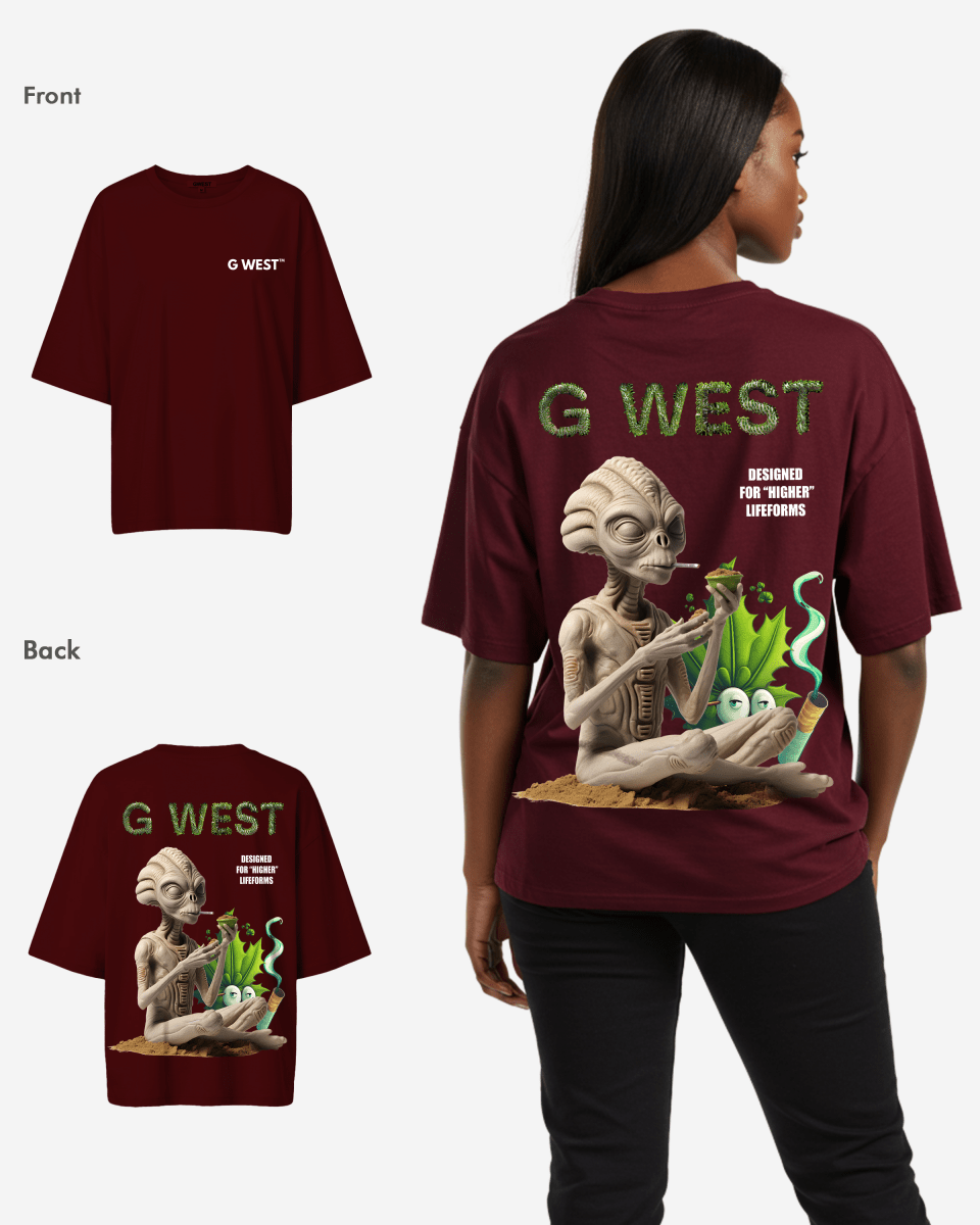 G West Oversized Designed For Higher Lifeforms Tee - WOMEN - G West