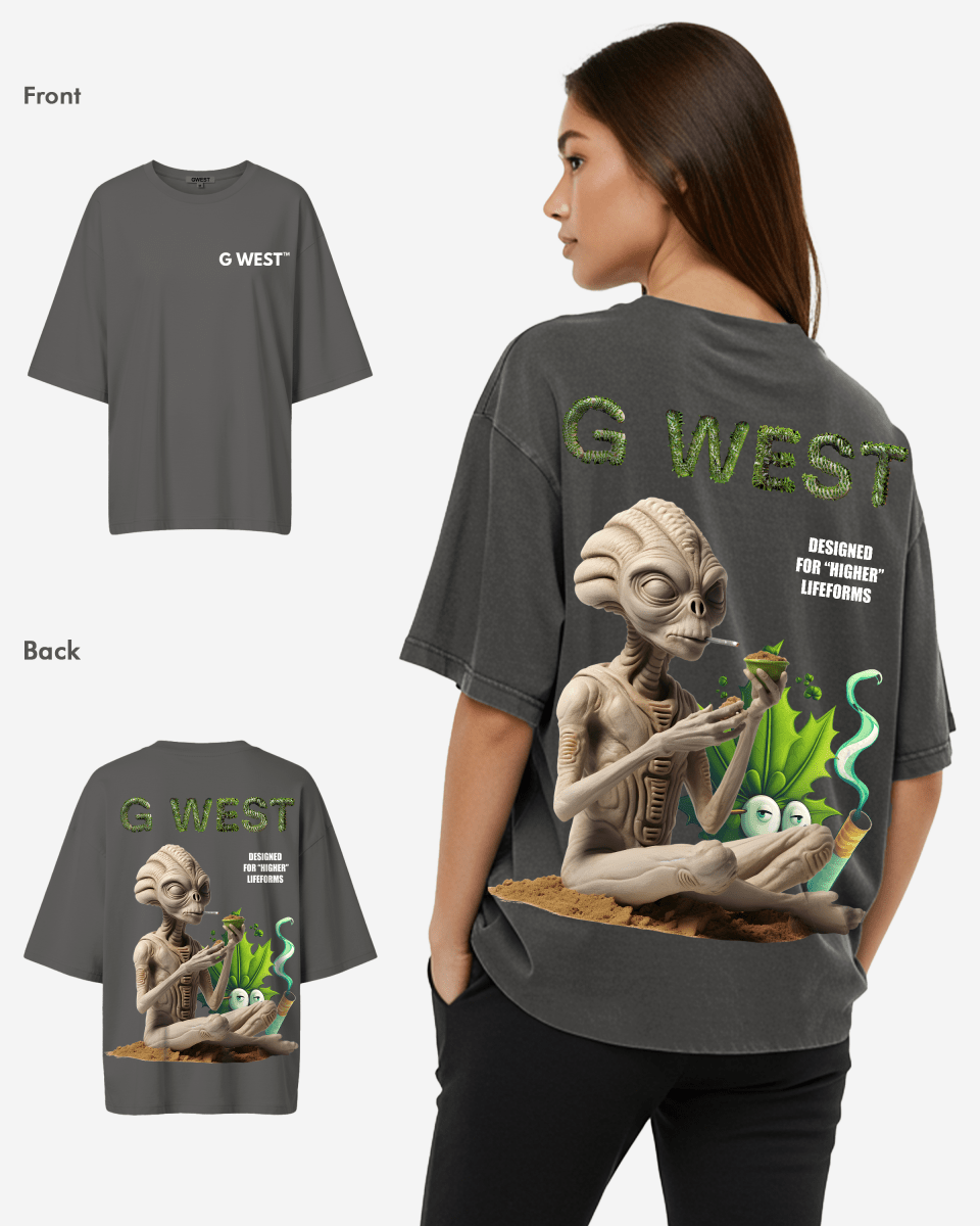 G West Oversized Designed For Higher Lifeforms Tee - WOMEN - G West