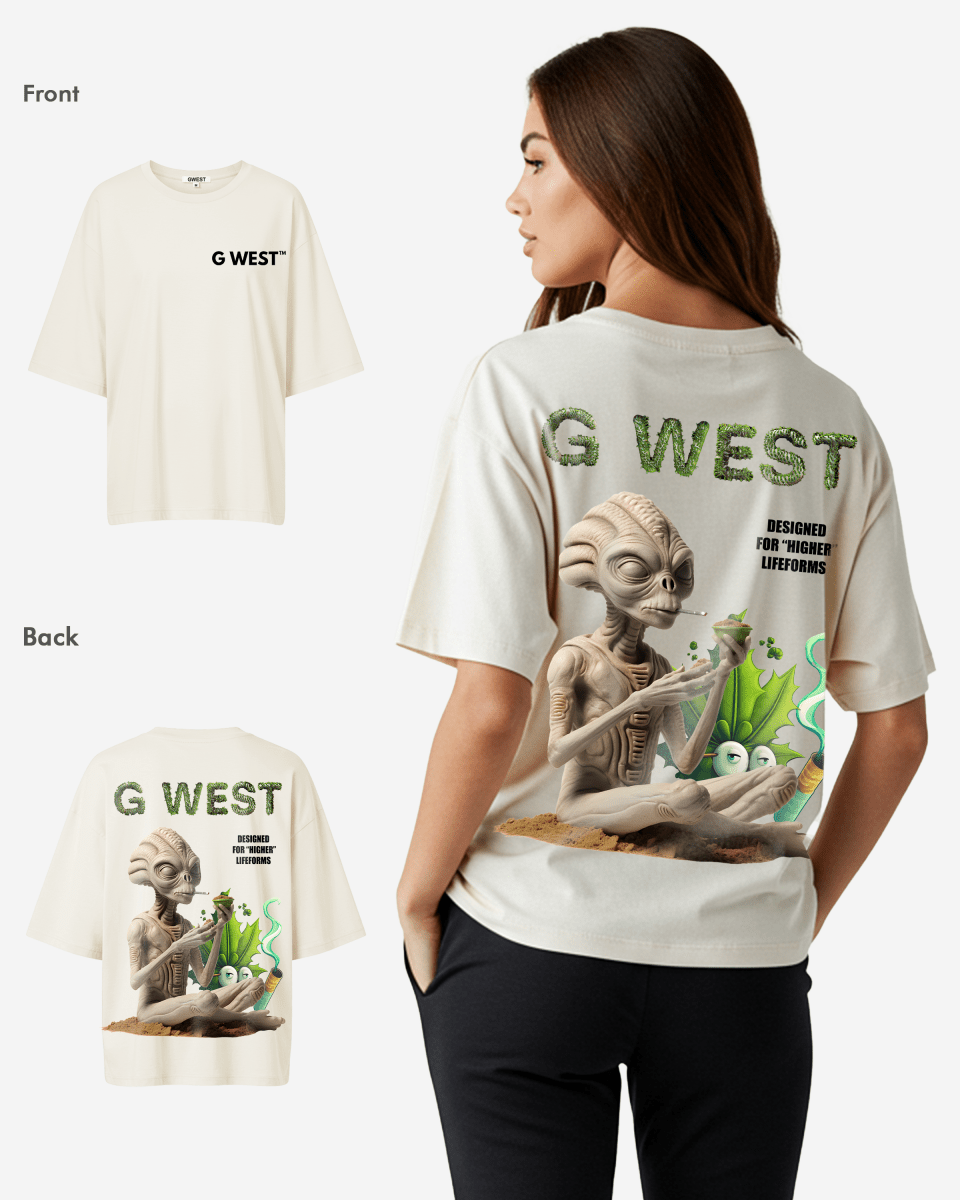 G West Oversized Designed For Higher Lifeforms Tee - WOMEN - G West