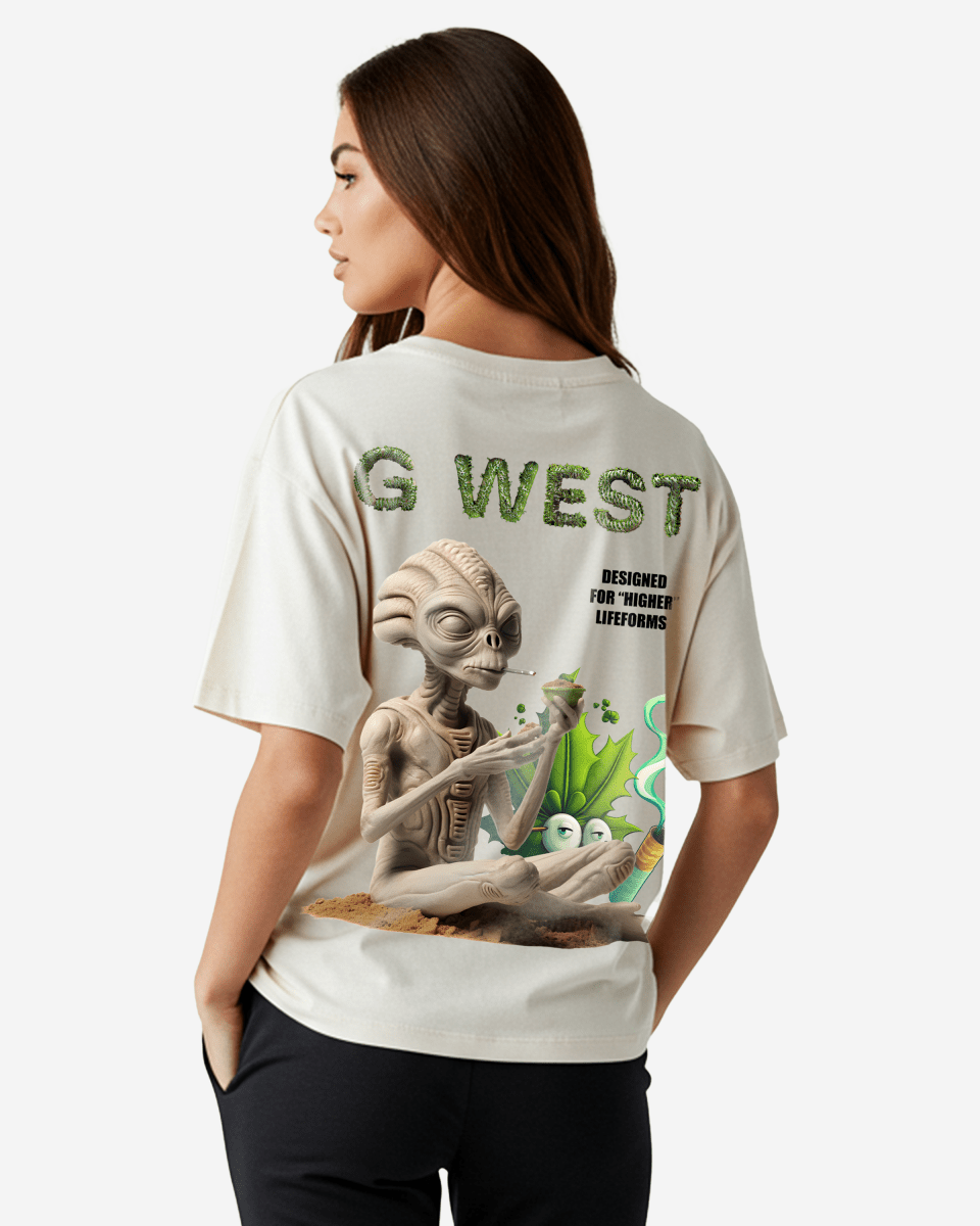 G West Oversized Designed For Higher Lifeforms Tee - WOMEN - G West