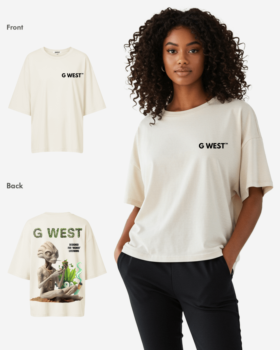 G West Oversized Designed For Higher Lifeforms Tee - WOMEN - G West
