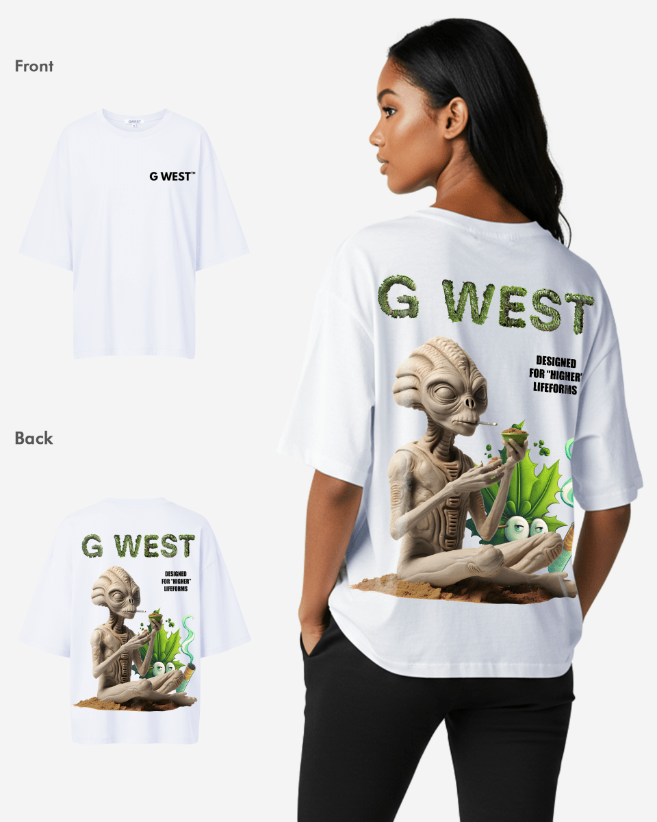 G West Oversized Designed For Higher Lifeforms Tee - WOMEN - G West