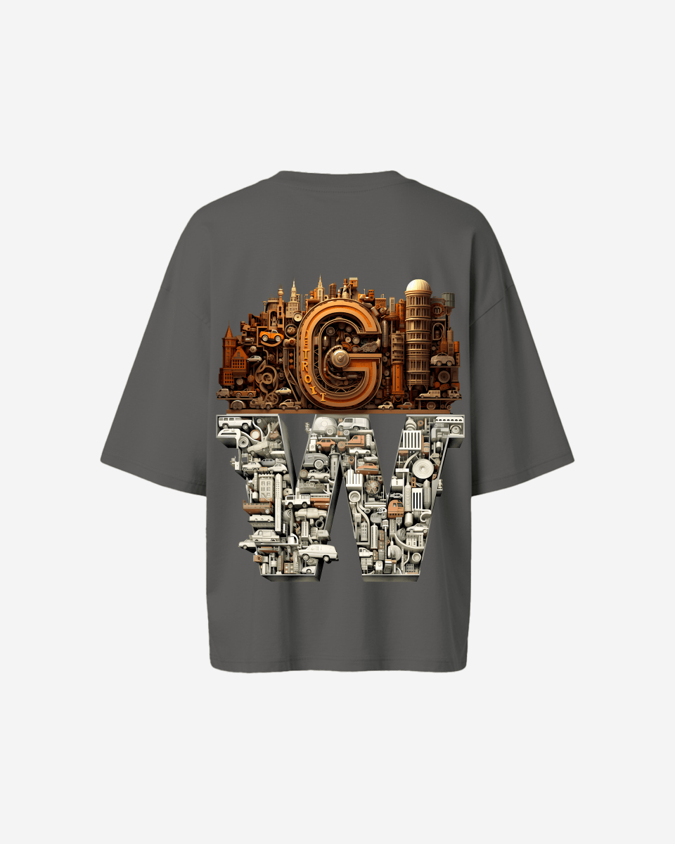 G WEST OVERSIZED DETROIT MOTORCITY T - SHIRT - WOMEN - G West