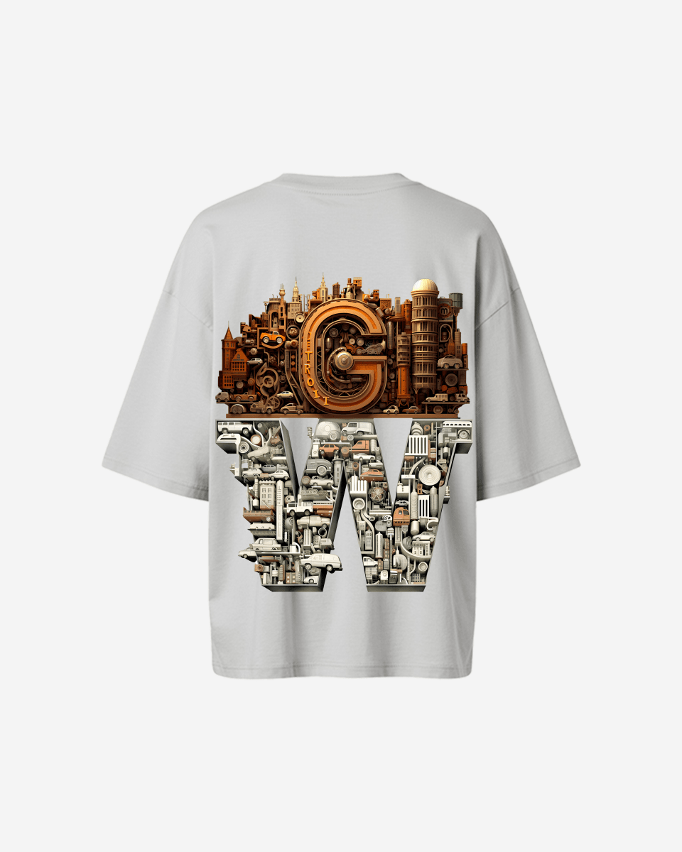G WEST OVERSIZED DETROIT MOTORCITY T - SHIRT - WOMEN - G West